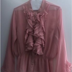 Long/Short Sleeve Ruffled Blouses